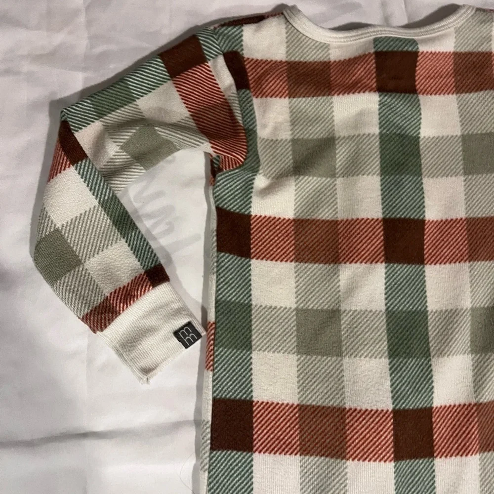Modern Moments Super Soft Plaid Toddler One Piece Zip Up Pajama in Size 2T